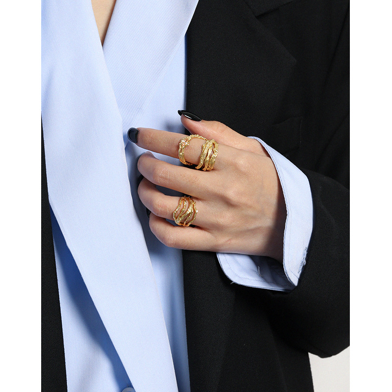 S925 Sterling Silver Rings for Women Adjustable - Silver/Gold Plating Birthday Gifts for Women - Jewelry Gold Plated Wholesale