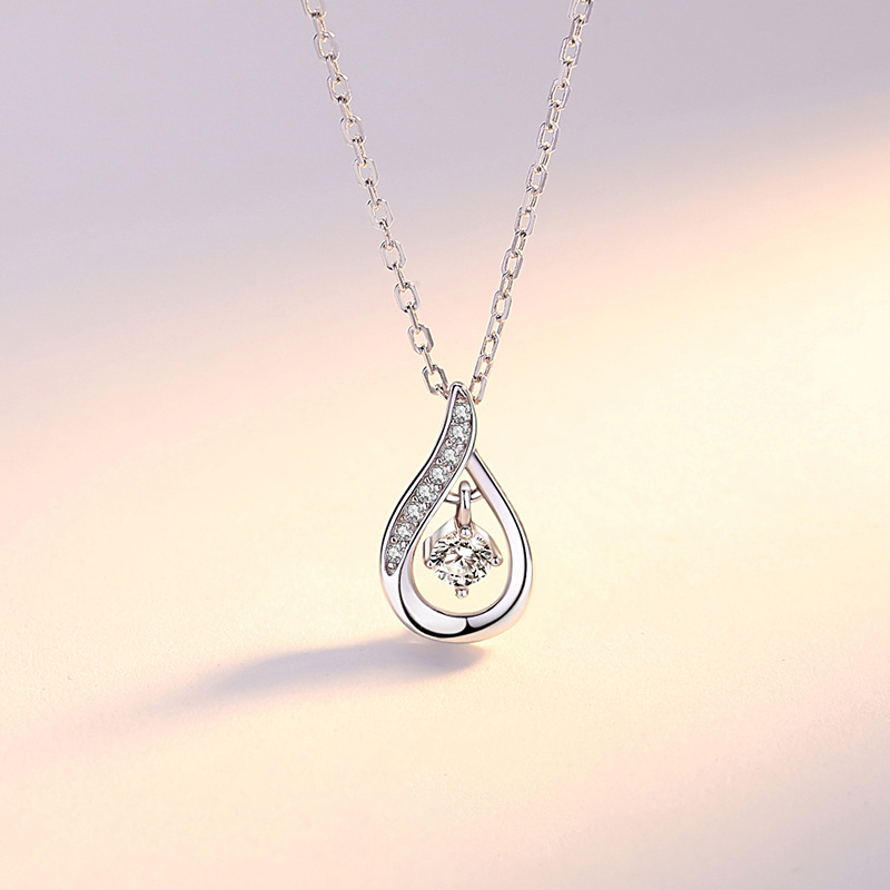 Rupert'S Tears Necklace For Women S925 Sterling Silver Personalized Spiritual Zirconia Collarbone Chain