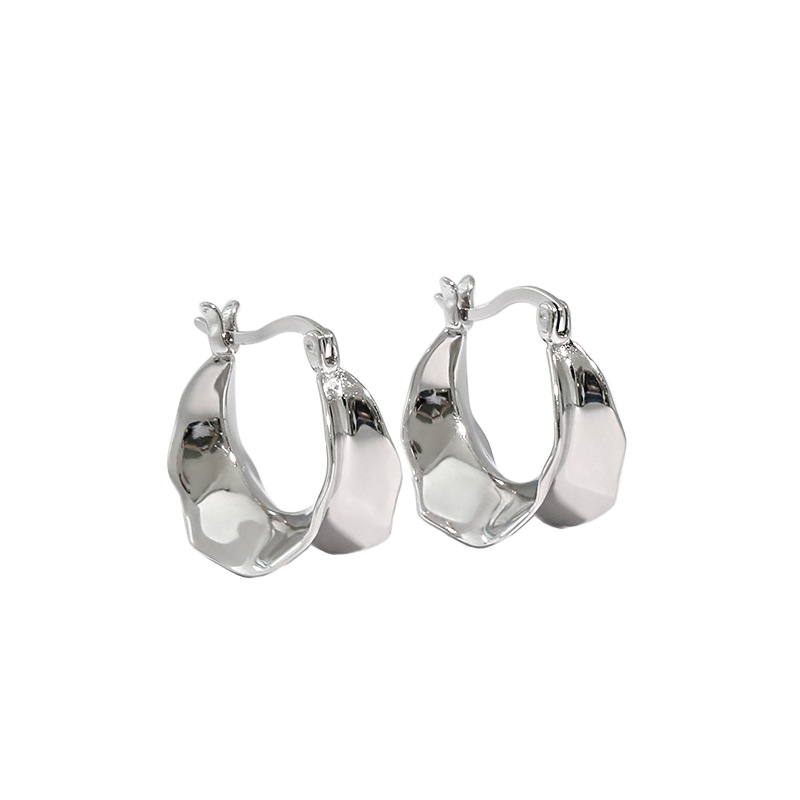 925 Sterling Silver Huggie Hoop Earrings Personality Accessories Silver Hoop Earrings Women's OEM/ODM