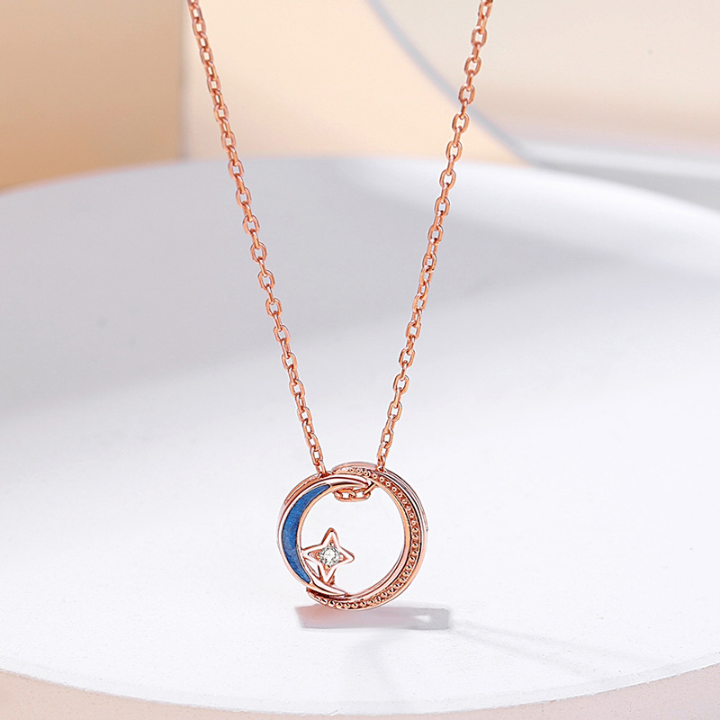 Diffuse Star River Necklace Women S925 Sterling Silver Drops Micro-Setting A Multiple Wear Collarbone Chain