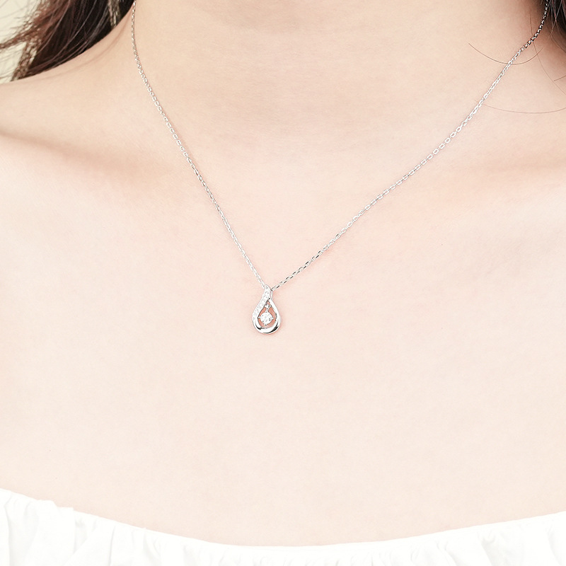 Rupert'S Tears Necklace For Women S925 Sterling Silver Personalized Spiritual Zirconia Collarbone Chain