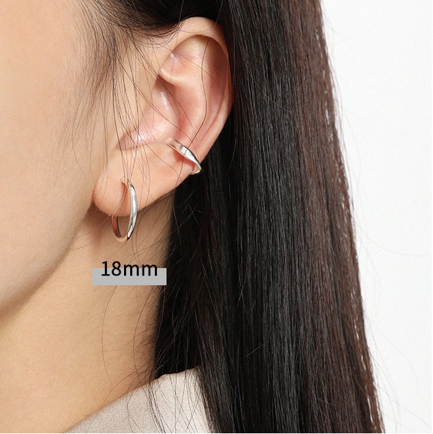 925 Sterling Silver Huggie Hoop Earrings Personality Accessories Silver Hoop Earrings Women's OEM/ODM