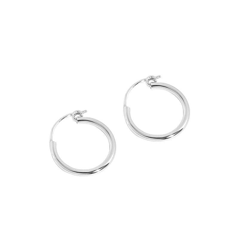 925 Sterling Silver Huggie Hoop Earrings Personality Accessories Silver Hoop Earrings Women's OEM/ODM