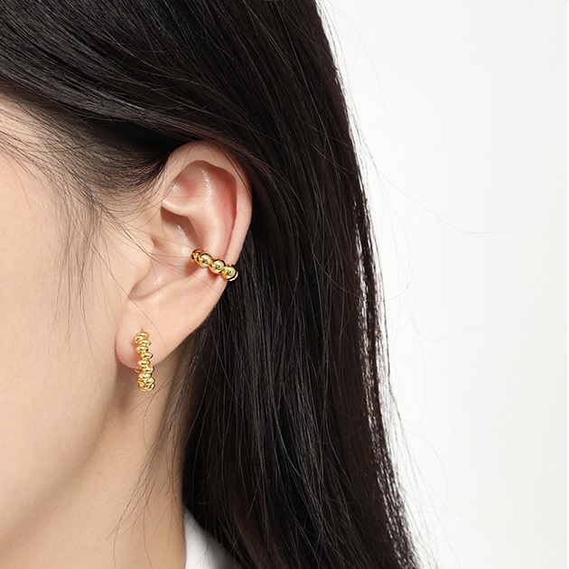 925 Sterling Silver Hoop Cartilage Earrings Personality Accessories Hoop Clip On Earrings Women's OEM/ODM (Single)