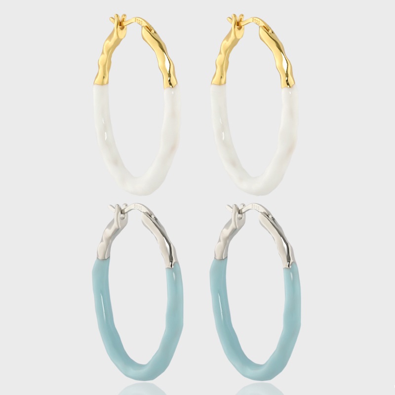 Circles Large Hoop Earrings for Women Girl 925 Sterling Silver Not Fade Hoop Earrings Jewelry OEM/ODM