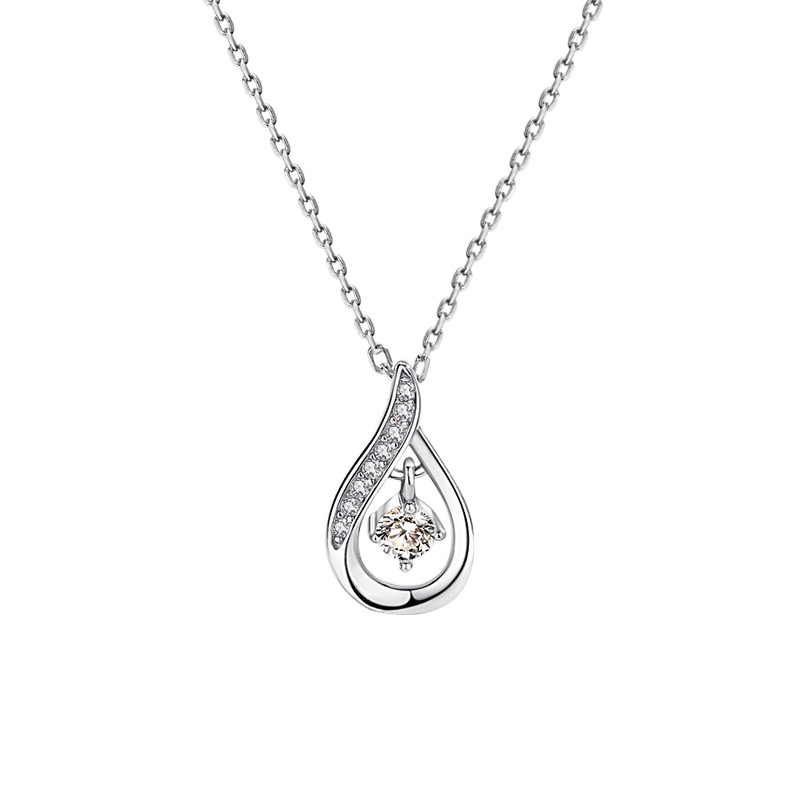 Rupert'S Tears Necklace For Women S925 Sterling Silver Personalized Spiritual Zirconia Collarbone Chain