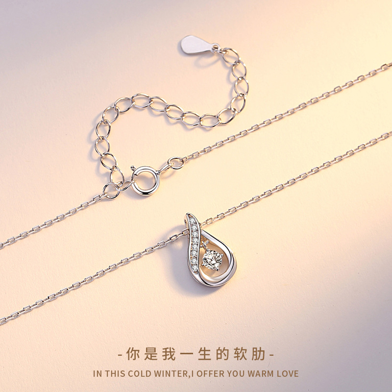 Rupert'S Tears Necklace For Women S925 Sterling Silver Personalized Spiritual Zirconia Collarbone Chain