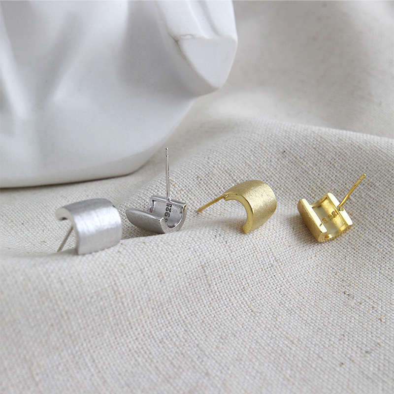 925 Sterling Silver Stud Earrings Women Girl Gift Girl Gold Piercing Earrings Jewelry Factory Wholesale OEM/ODM