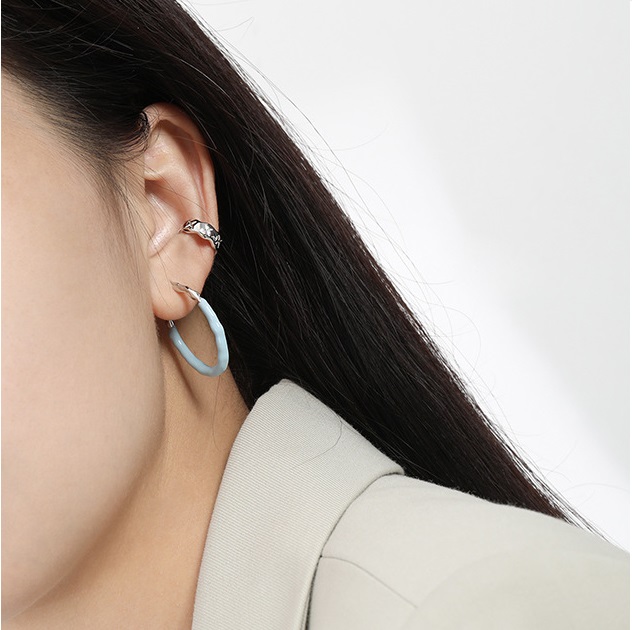 Circles Large Hoop Earrings for Women Girl 925 Sterling Silver Not Fade Hoop Earrings Jewelry OEM/ODM