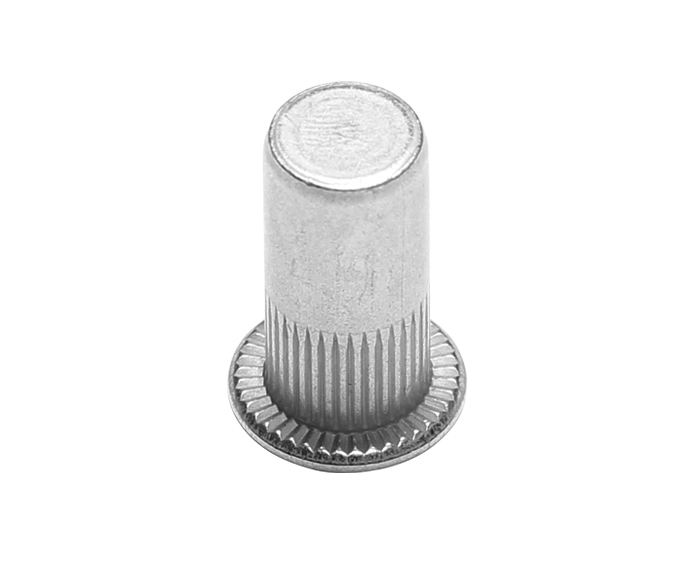 Round,Knurled,Flat Head,Closed