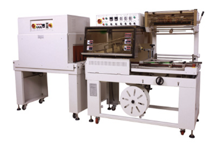 L Sealing, Cutting and Shrink Packaging Machine MT - 5545TBA  Automatic “L” - Type Sealing and Cutting Machine + MT - 4525 Constant - Temperature Shrink Machine