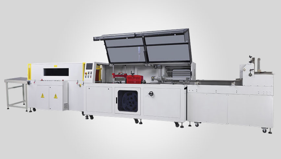 MT-5545TBJ Automatic High-Speed Reciprocating Side Sealing and Cutting Machine + MT-5030LH High-Speed Constant-Temperature Shrink Machine