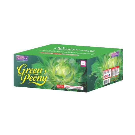 Nice Performance 500 gram fountains fireworks Green Peony RT4002 from Ranta Fireworks