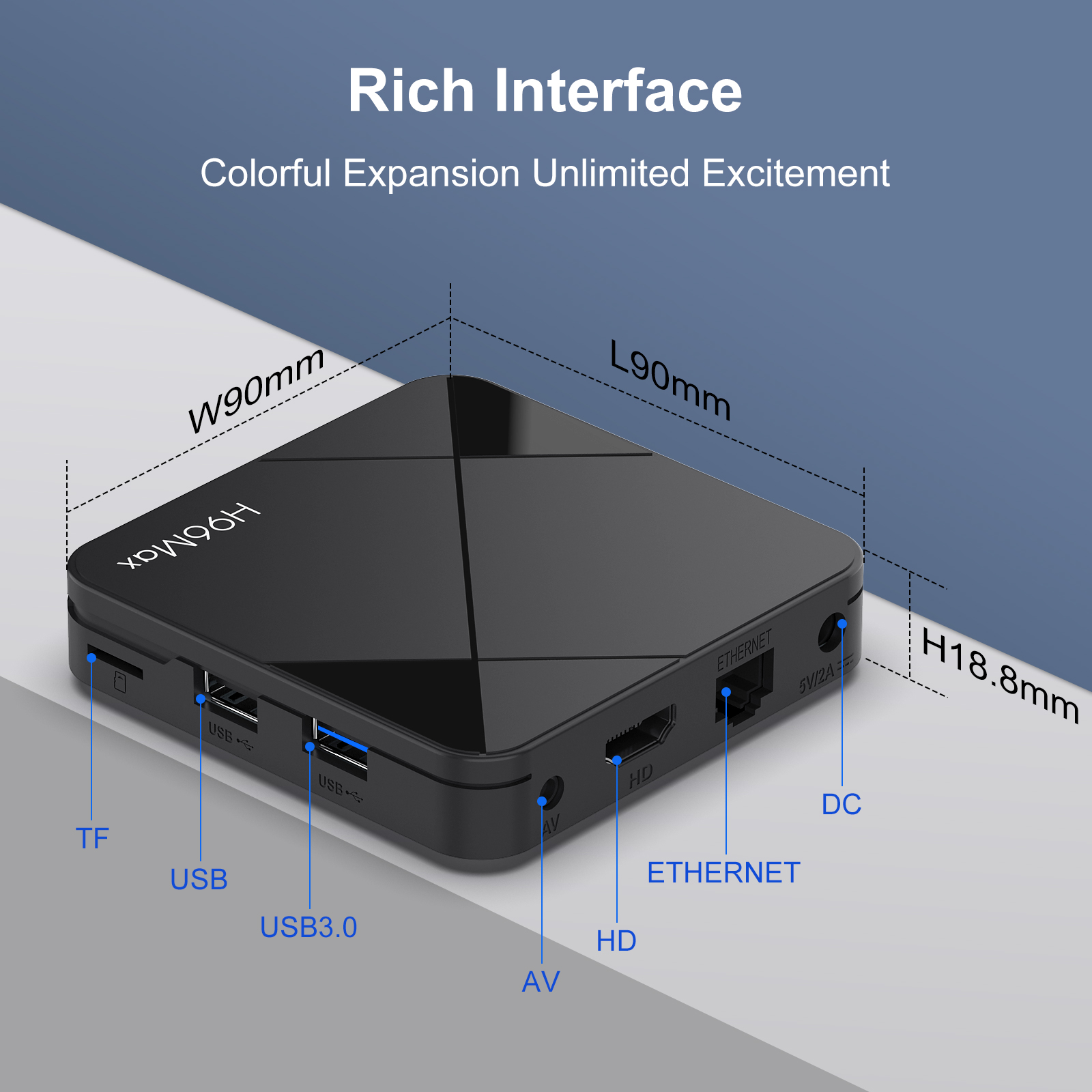 Android TV Box with dual USB ports