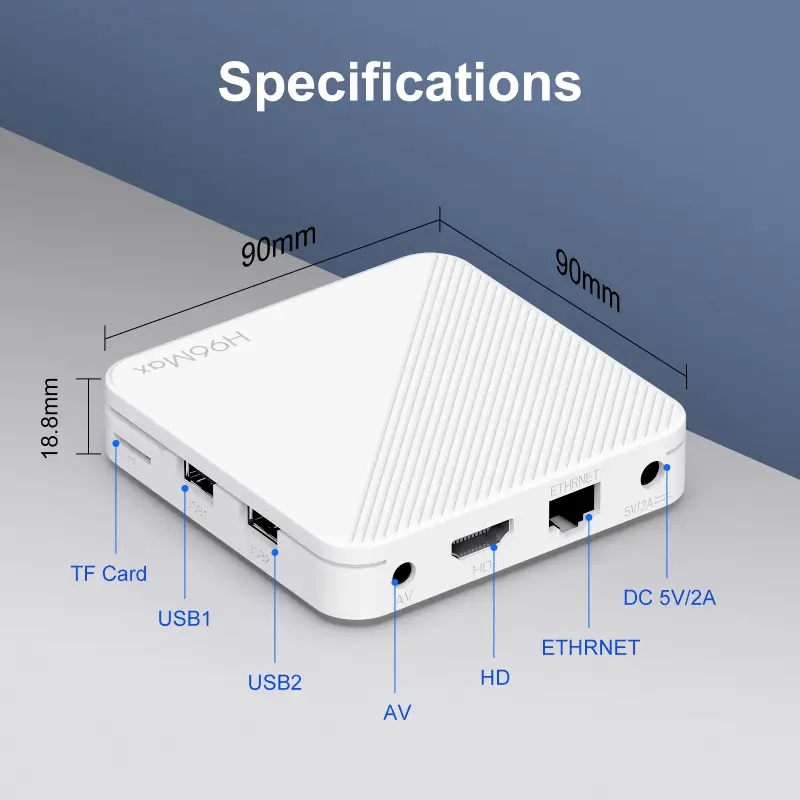 HDMI and USB ports on H96 Max H313 Android TV Box
