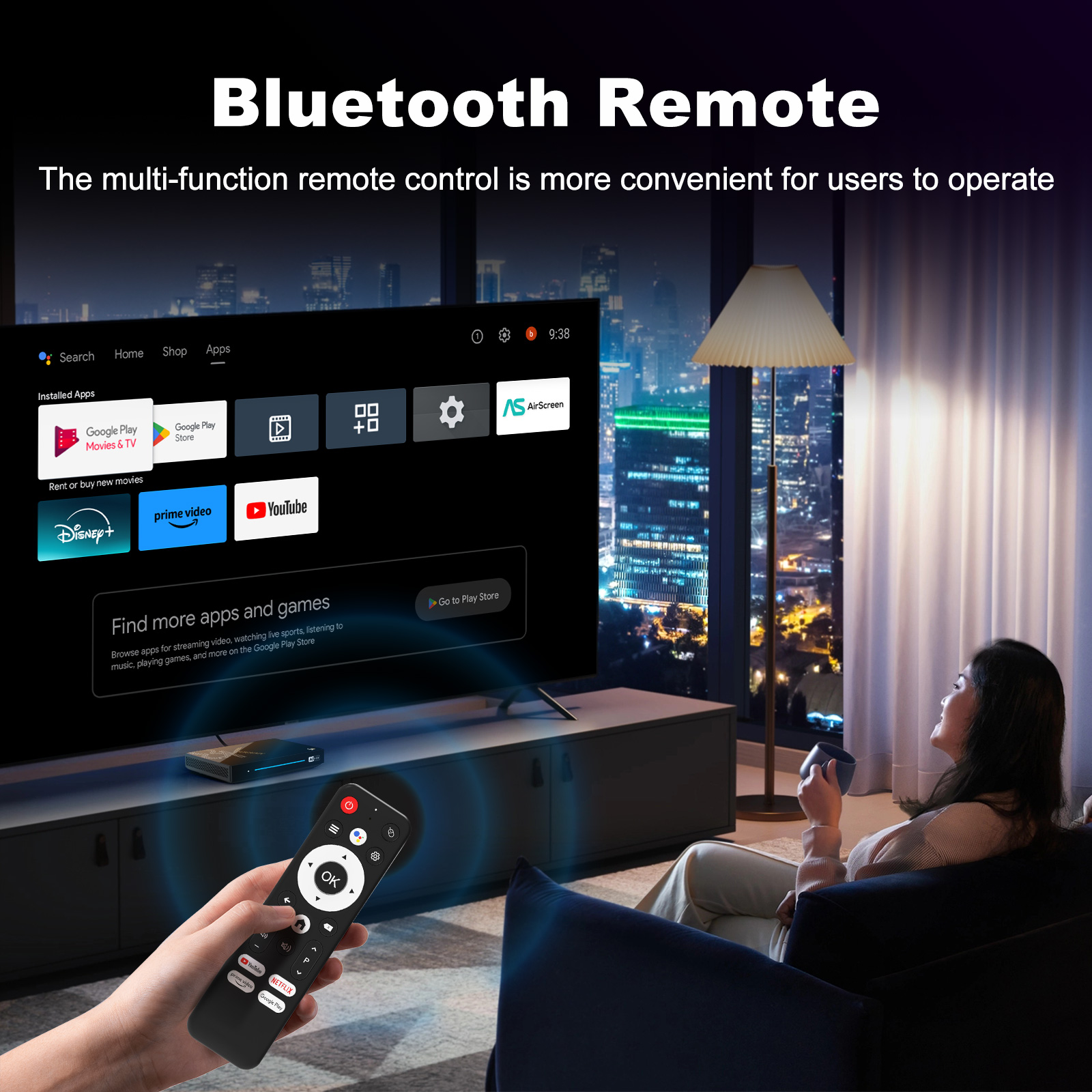 tv box with bt remote