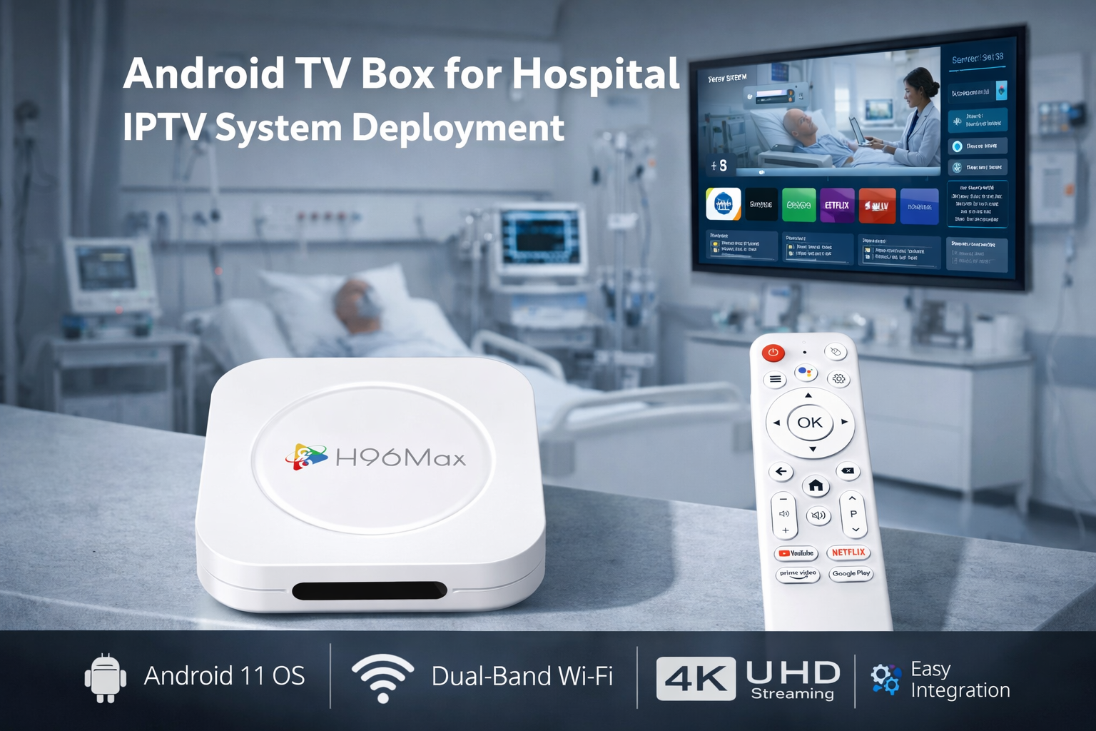 Android TV Box for hospital IPTV system deployment