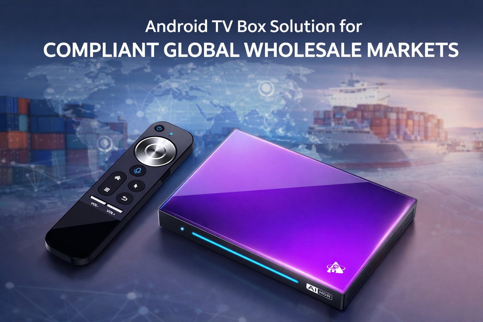 Android TV box solution for compliant global wholesale markets