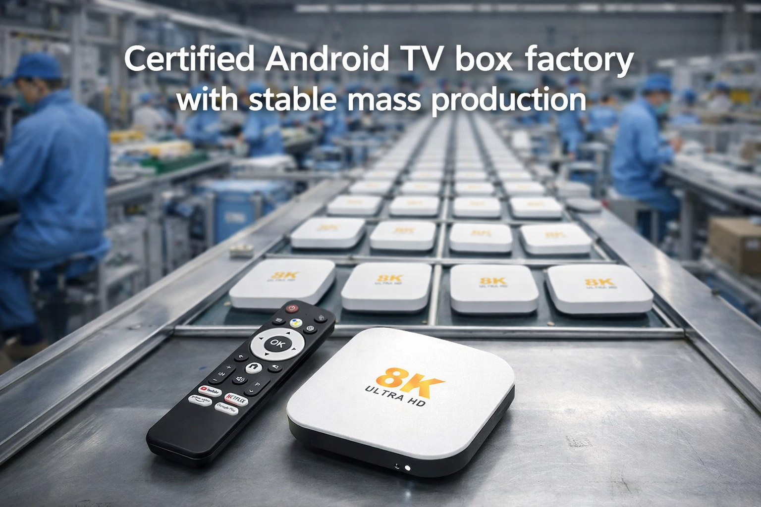 Certified Android TV box factory with stable mass production