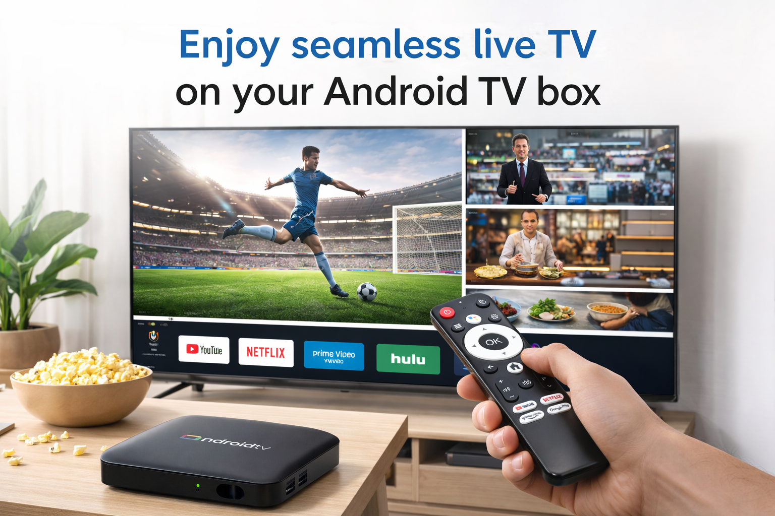 Enjoy seamless live TV on your Android TV box