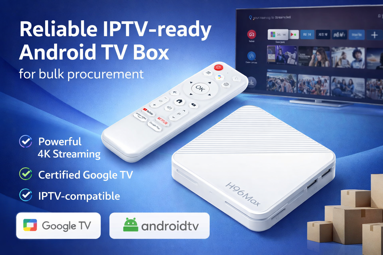 Reliable IPTV-ready Android TV Box for bulk procurement