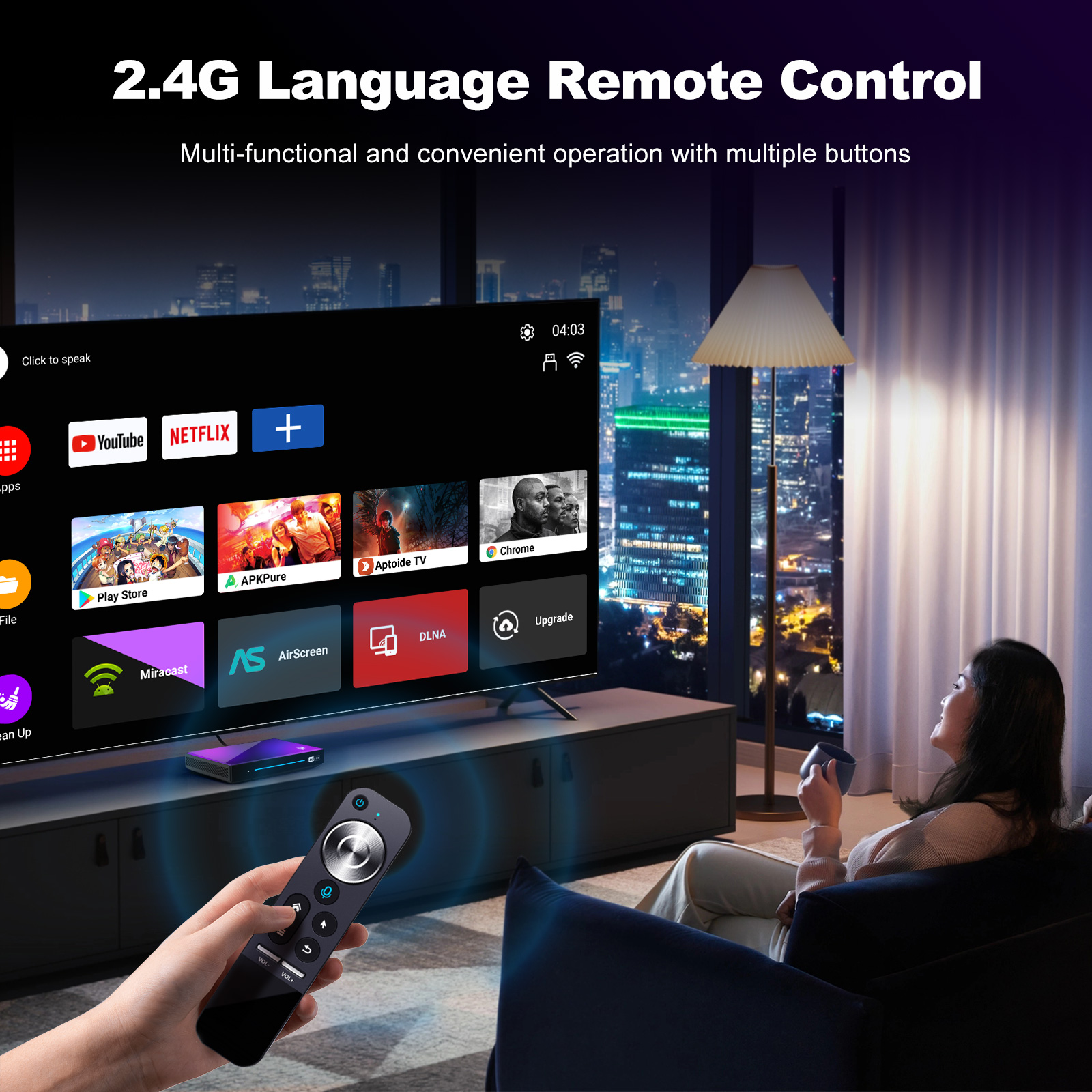 tv box with 2.4g remote