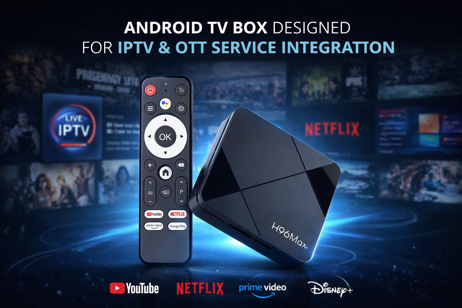 Android TV Box designed for IPTV and OTT service integration