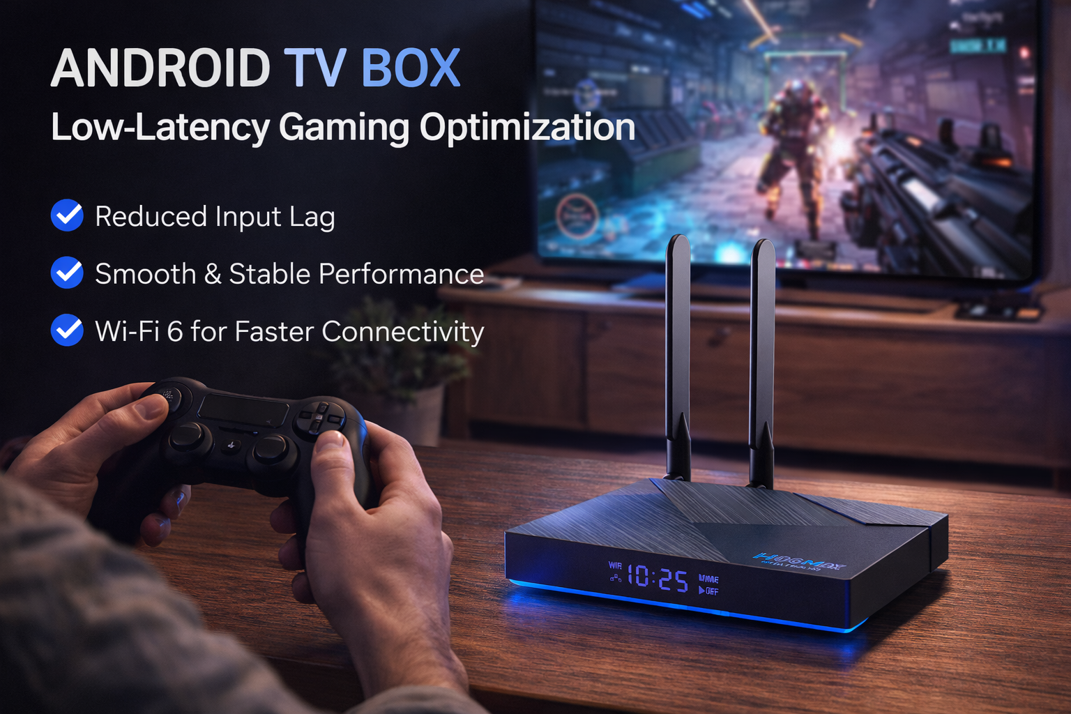 Android TV box designed for cloud gaming and casual gaming markets