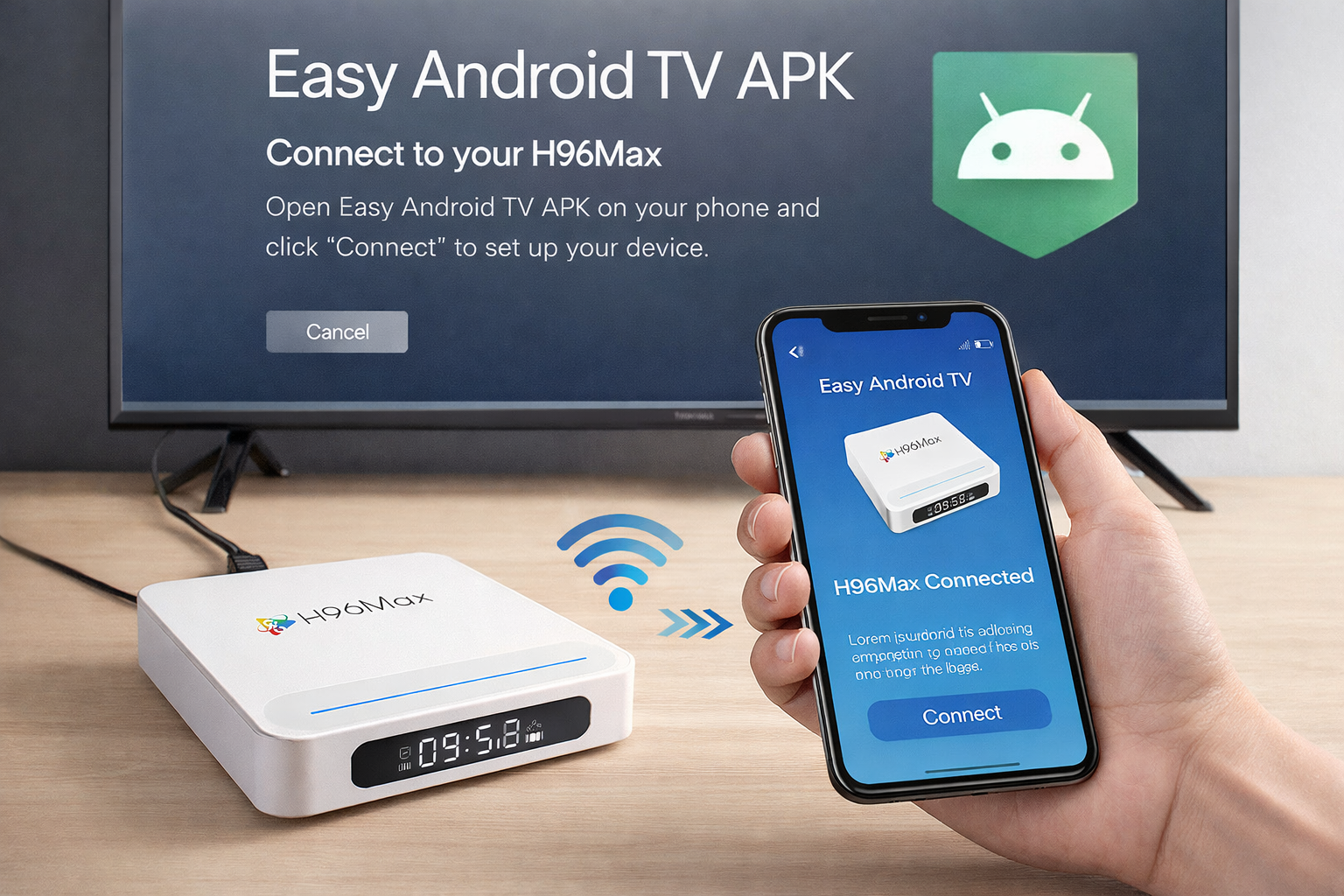 Easy Android TV APK setup with smartphone connection