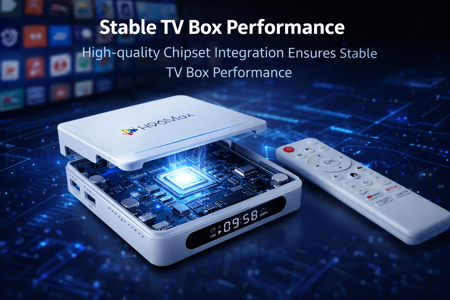 High-quality chipset integration ensuring stable TV box performance