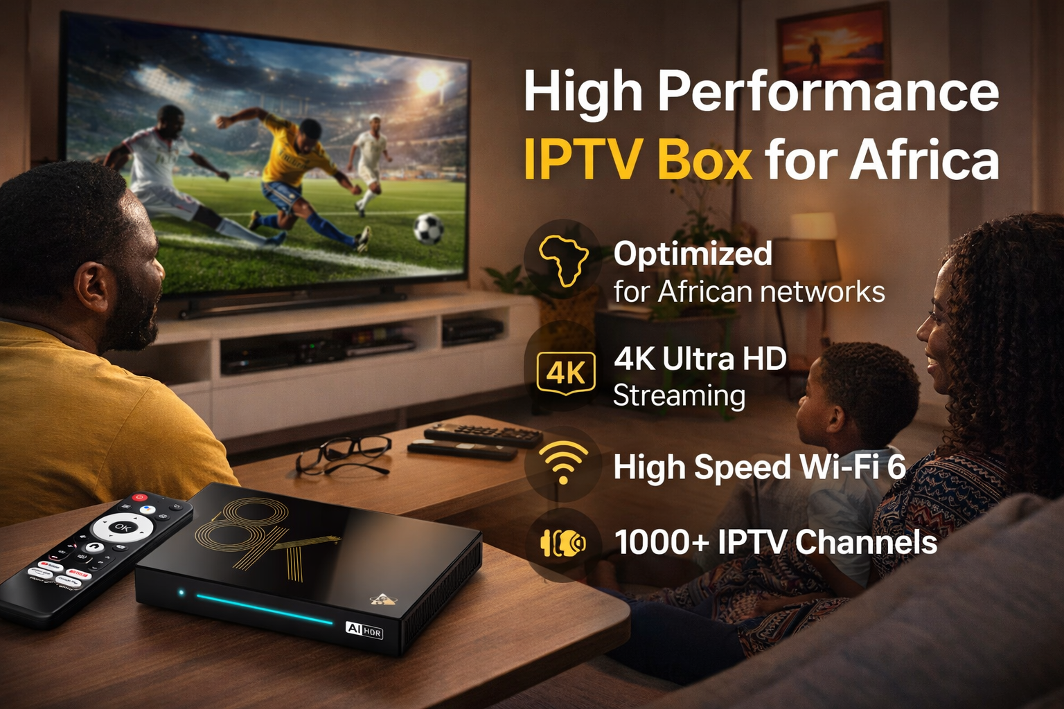 High Performance IPTV Box for Africa