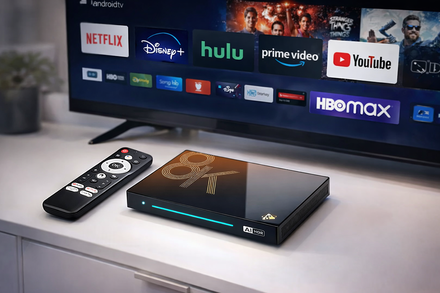 Open Android TV boxes supporting third-party streaming platforms