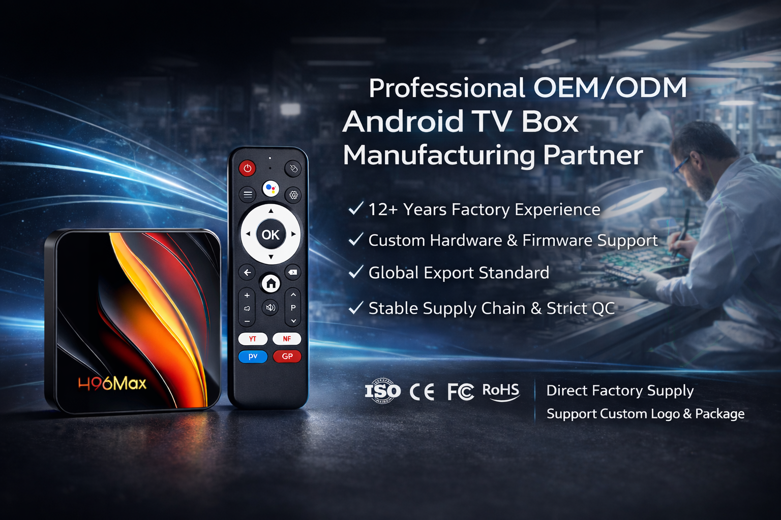 Professional OEM ODM Android TV box manufacturing partner