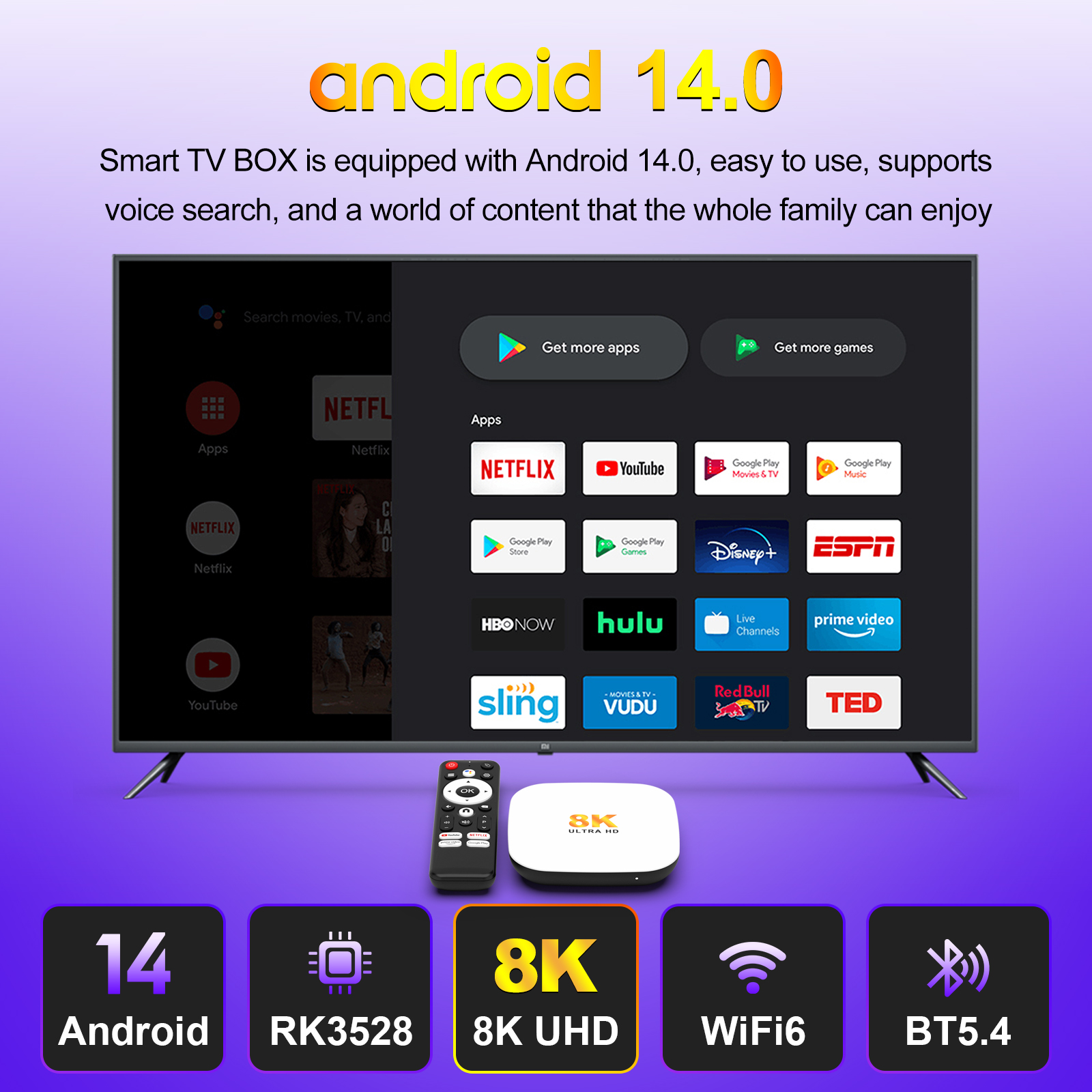 Custom Android TV Box with Android 14 OS