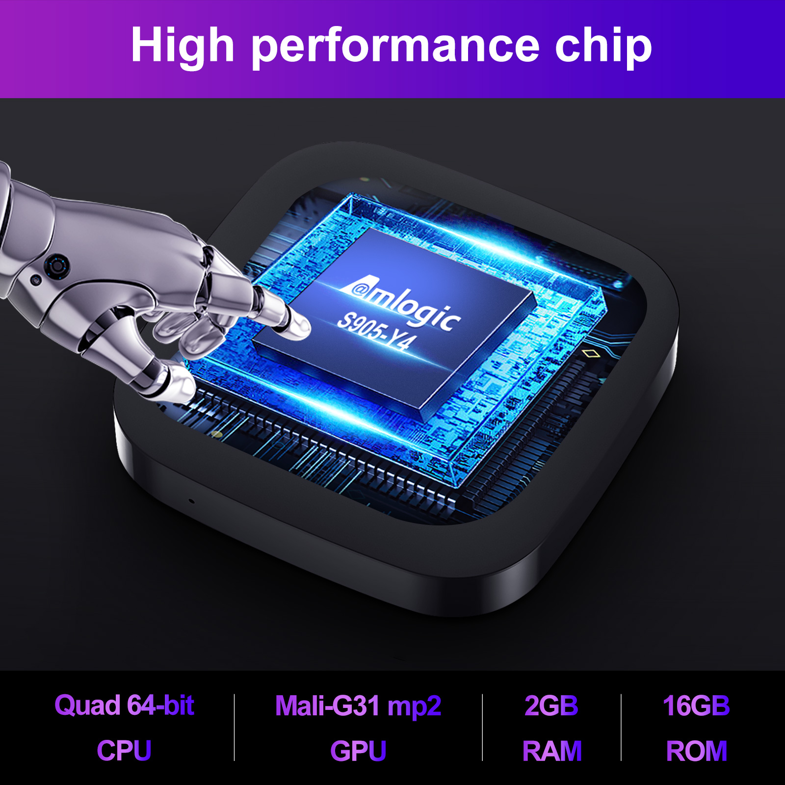 S905Y4 chip powered TV box for Netflix