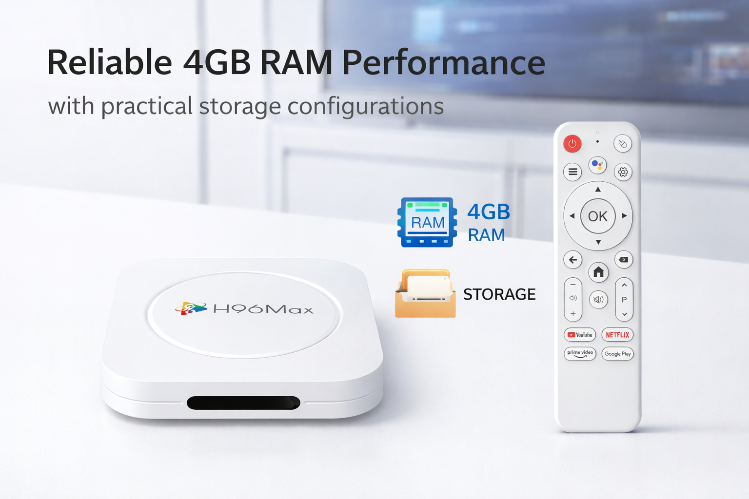 Reliable 4GB RAM performance with practical storage configurations
