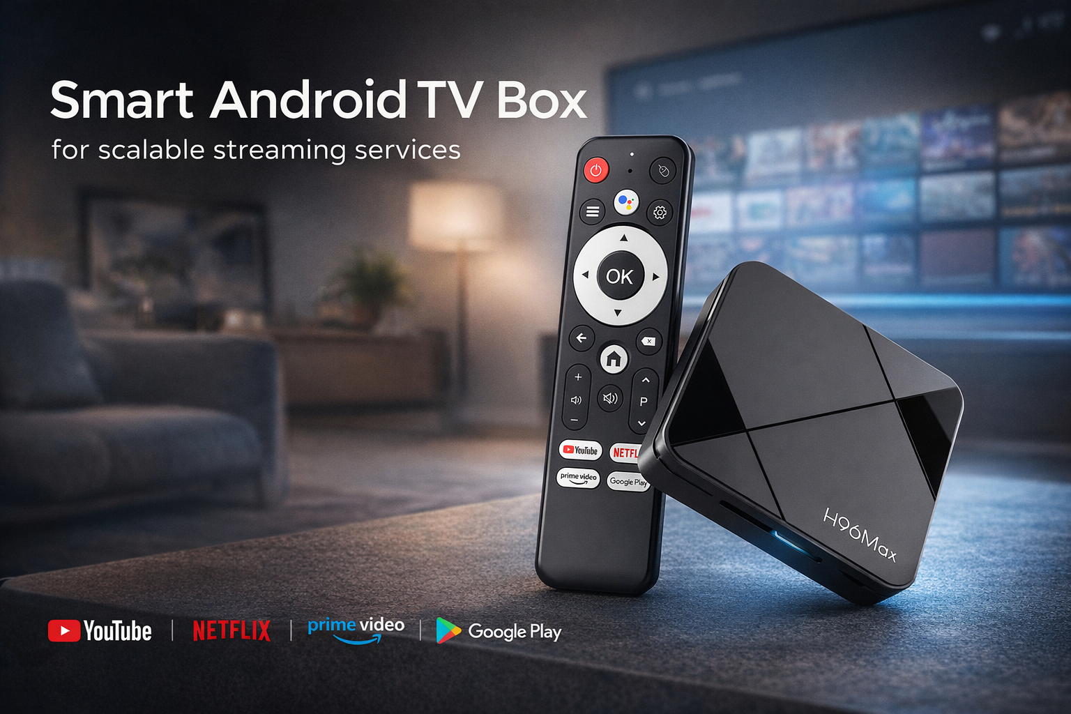 Smart Android TV Box for scalable streaming services