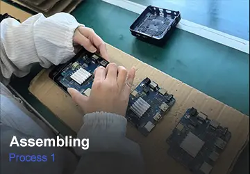 H96 Max Android TV Boxes Assembling on Factory Line