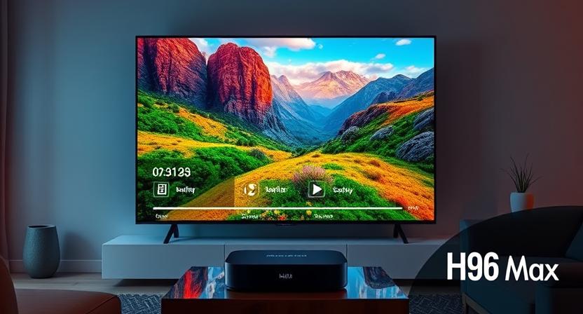 8K streaming video playing on Android 14 TV box