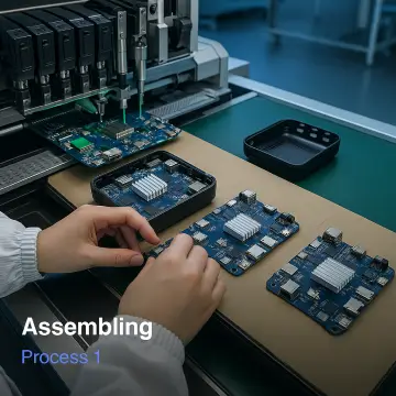 H96 Max Android TV Boxes Assembling on Factory Line