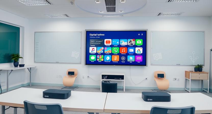 Android TV box for teaching systems