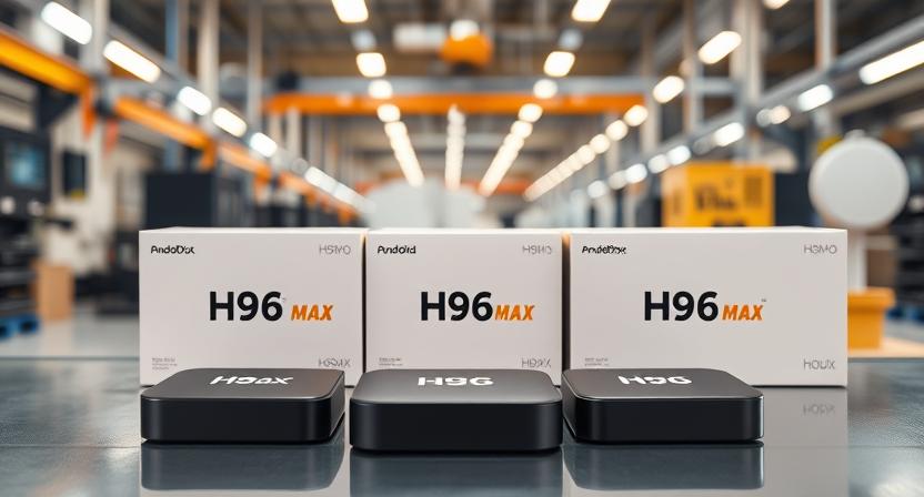 Android TV box with custom logo packaging