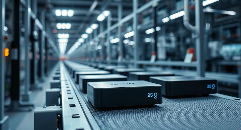 Android TV boxes arranged for quality check