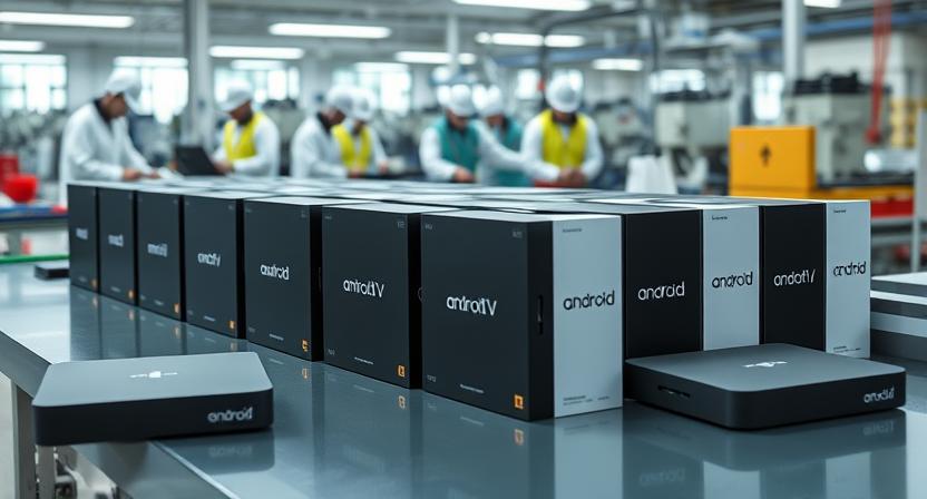 Android TV boxes lined up for OEM and ODM customization
