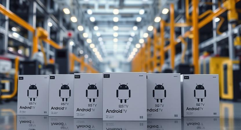 Android device with glowing highlights