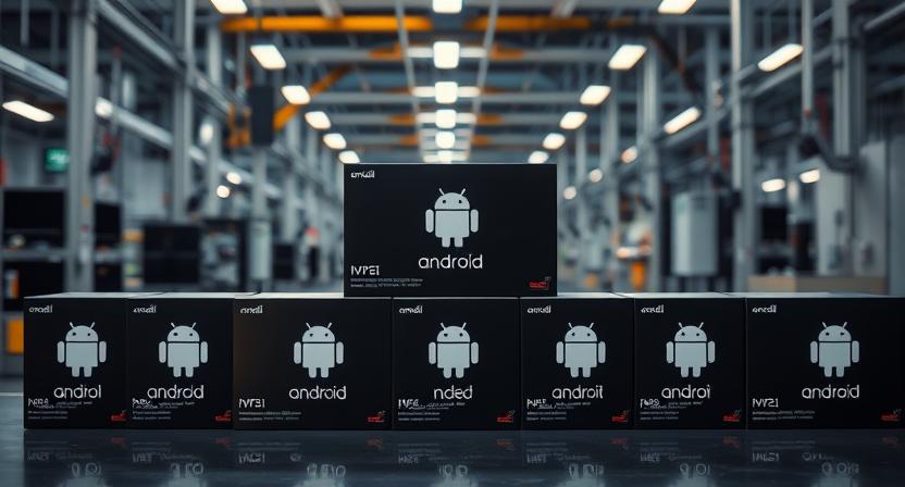 Android media box with certification icons