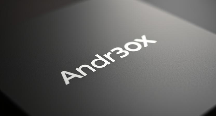 Close-up of TV box custom logo on packaging