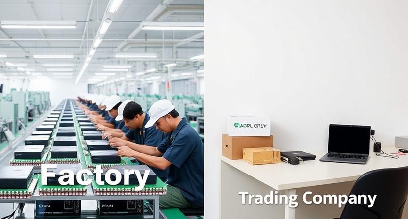 Comparison chart between factory and trading company