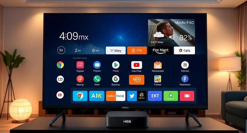 4K Android TV Box showing high-resolution UI smoothness