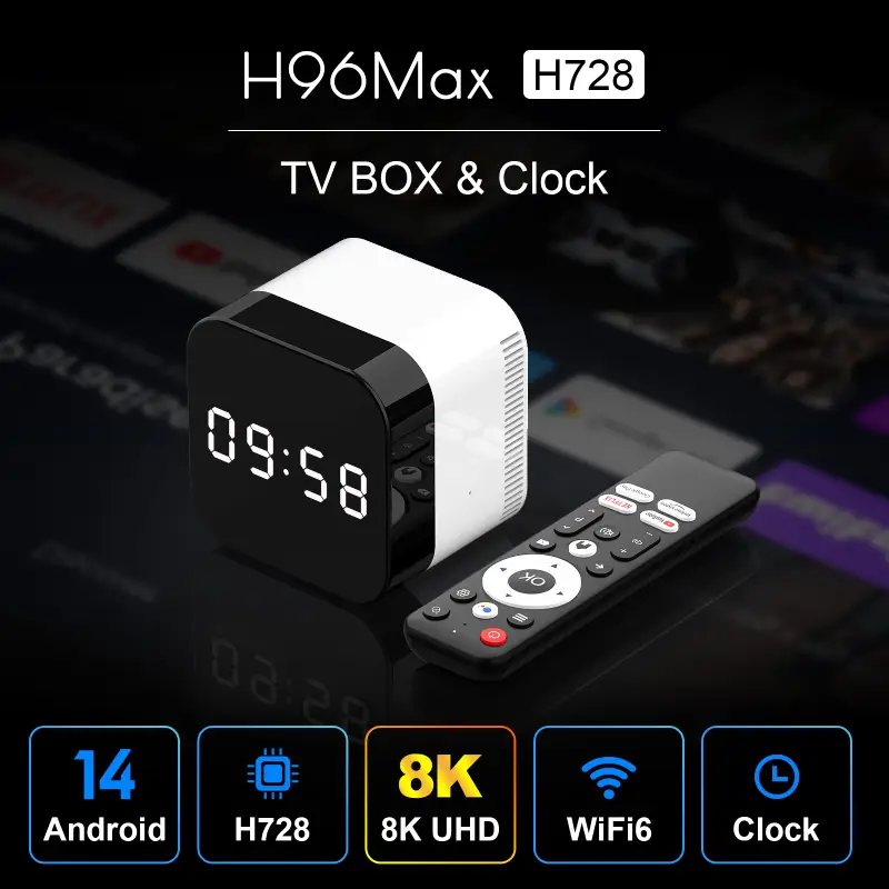 H96 Max H728 Android 14 Octa-Core 8K Smart TV Box Manufacturer H96 Max H728 Android 14 Octa-Core 8K Smart TV Box Manufacturer